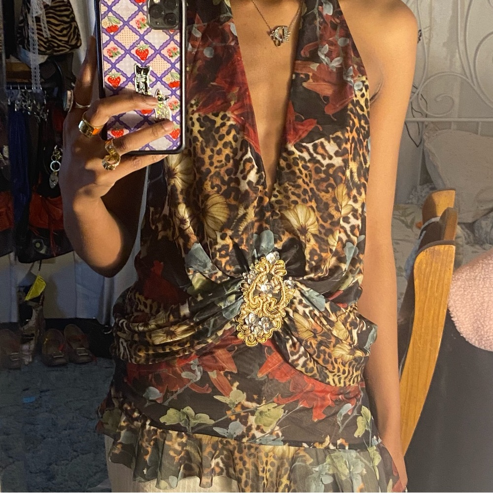 jaded london cindy mini plunge dress